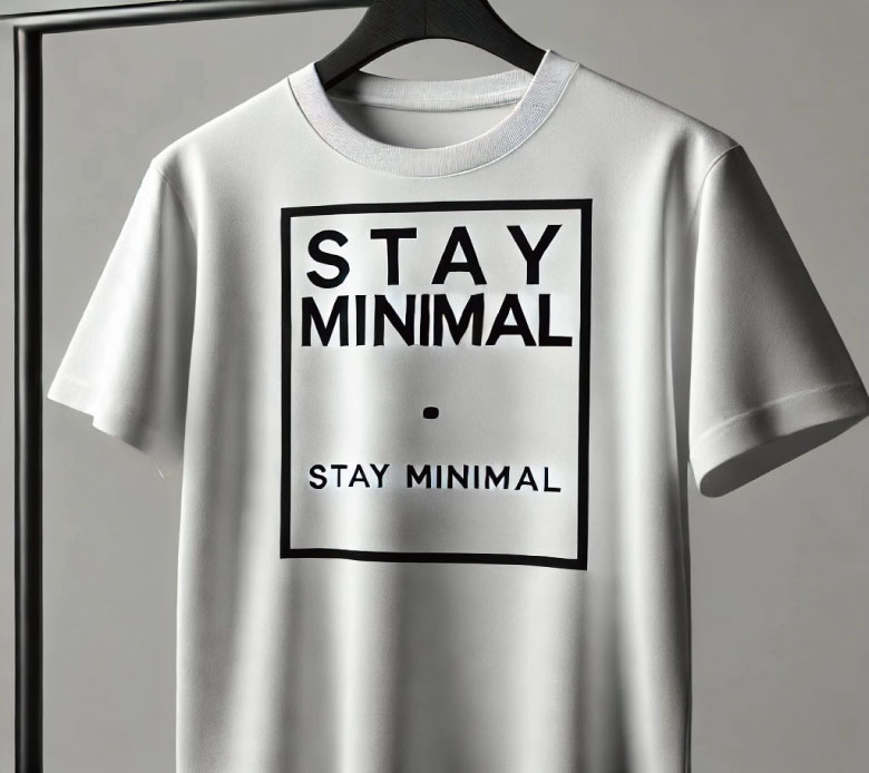 シンプルなデザインのTシャツ