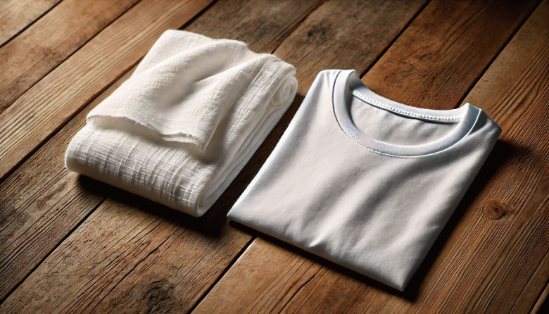 Tシャツを雑巾に再利用する例