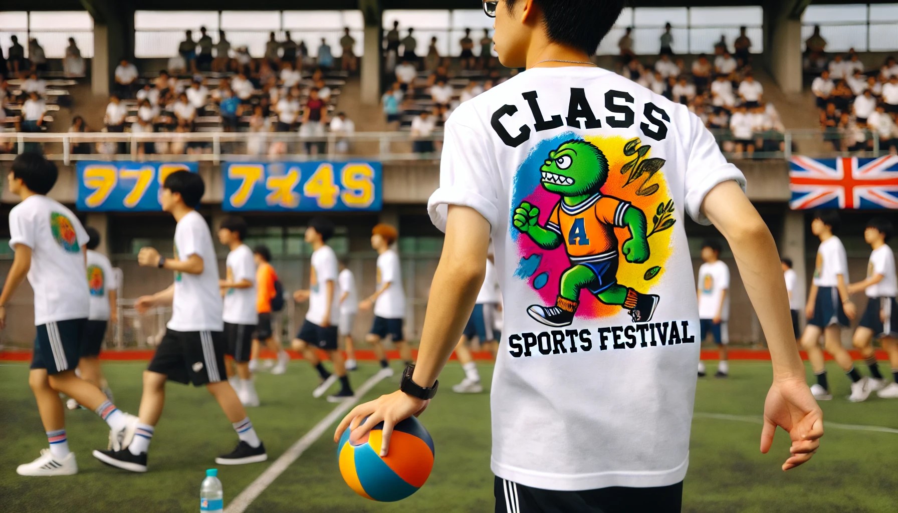 完成したクラスTシャツコーディネート